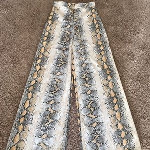 **Worn Once** PLT Snake skin pants